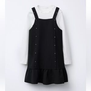 Studded Pinafore Dress